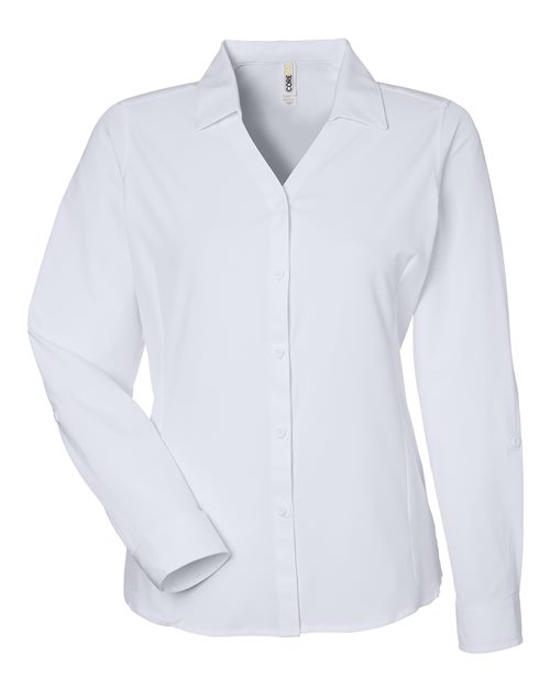 CORE365 CE510LW - Women's Ultra UVP Marina Shirt - White