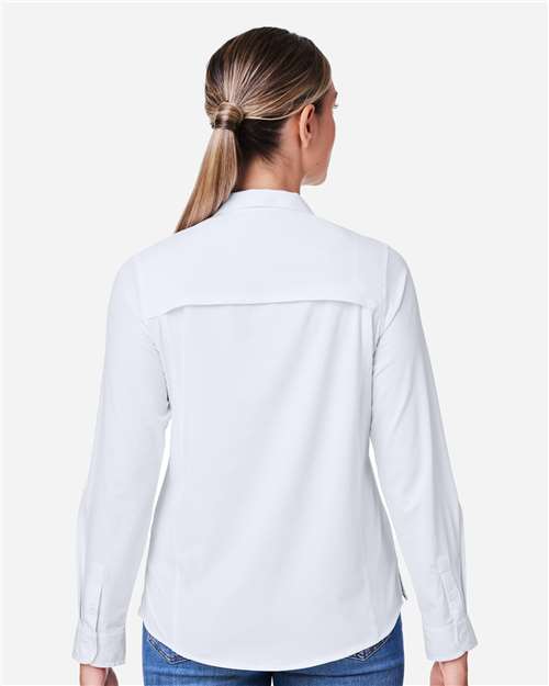 CORE365 CE510LW - Women's Ultra UVP Marina Shirt - White