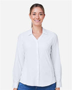 CORE365 CE510LW - Women's Ultra UVP Marina Shirt - White