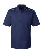 CORE365 88181R — Men's Radiant Performance Piqué Polo with Reflective Piping — Classic Navy (flat)