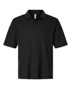 CORE365 CE106T — Men's Tall Resolve CVC Performance Pique Polo — Black (flat)