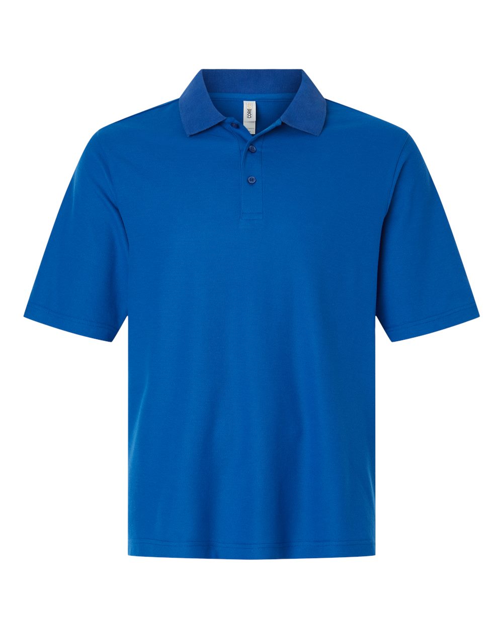 CORE365 CE106T — Men's Tall Resolve CVC Performance Pique Polo — True Royal (flat)