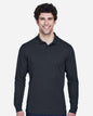 CORE365 88192T — Men's Tall Pinnacle Performance Long Sleeve Piqué Polo — Carbon