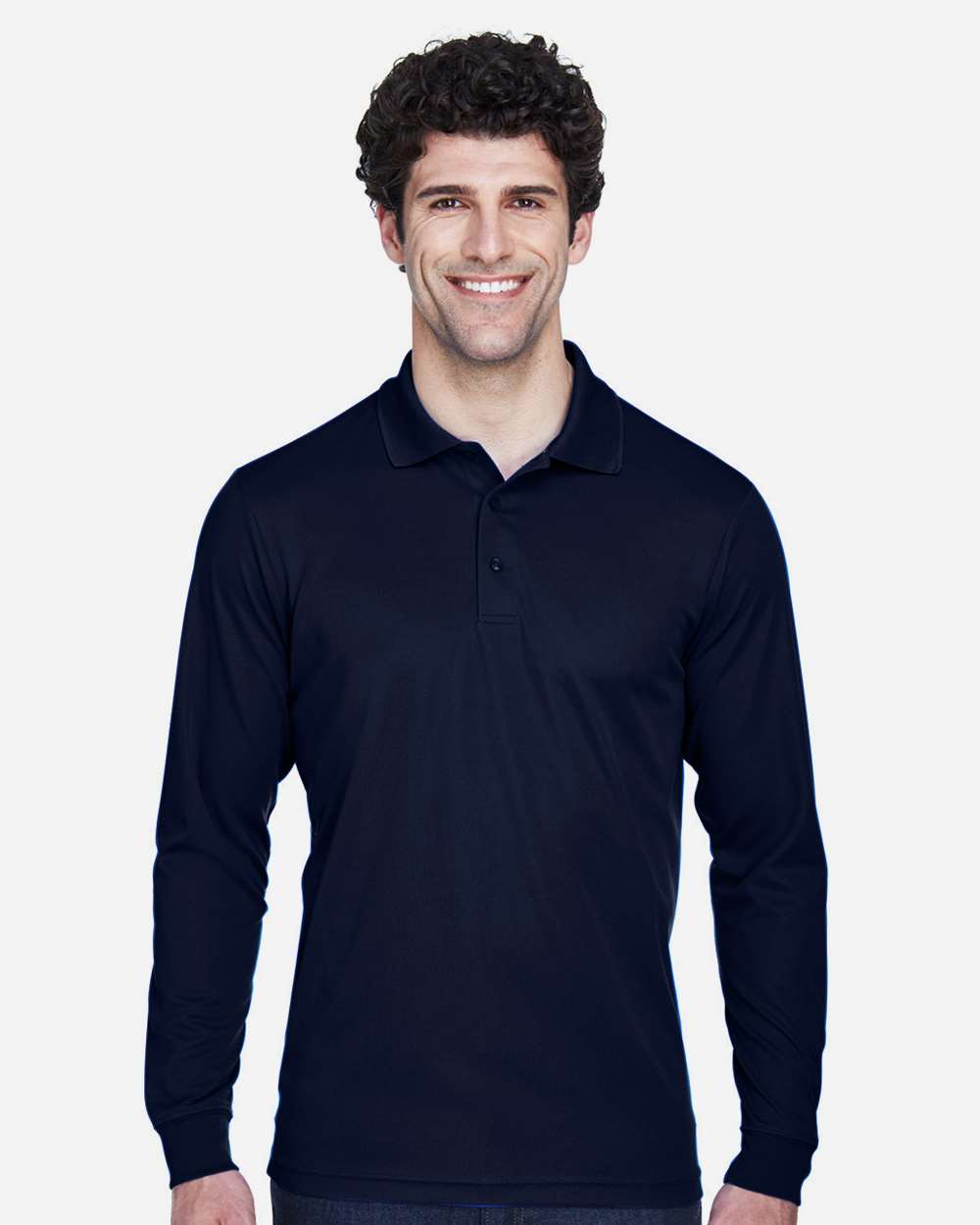 CORE365 88192T — Men's Tall Pinnacle Performance Long Sleeve Piqué Polo — Classic Navy