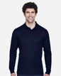 CORE365 88192T — Men's Tall Pinnacle Performance Long Sleeve Piqué Polo — Classic Navy