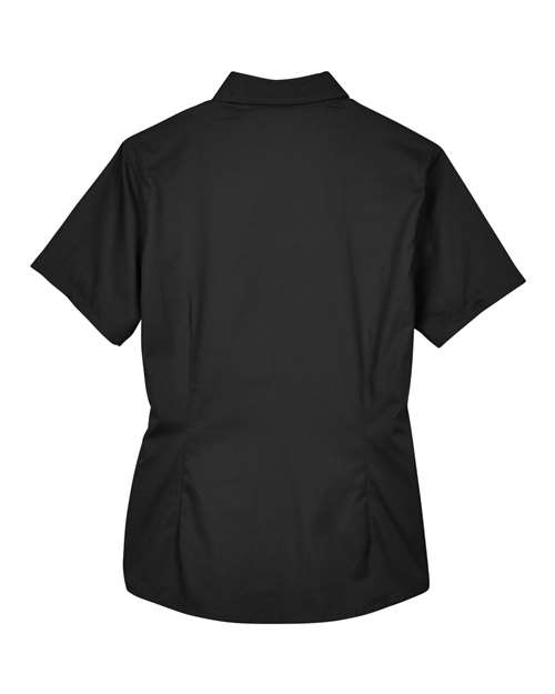 CORE365 78194 - Women's Optimum Short Sleeve Twill Shirt - Black