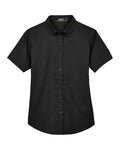 CORE365 78194 - Women's Optimum Short Sleeve Twill Shirt - Black
