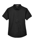 CORE365 78194 - Women's Optimum Short Sleeve Twill Shirt - Black