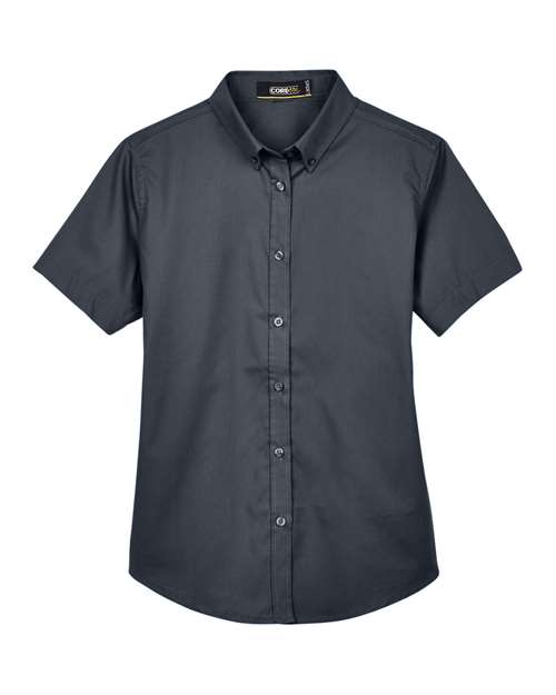 CORE365 78194 - Women's Optimum Short Sleeve Twill Shirt - Carbon