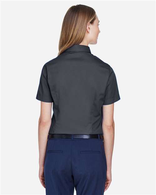 CORE365 78194 - Women's Optimum Short Sleeve Twill Shirt - Carbon