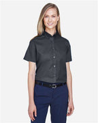 CORE365 78194 - Women's Optimum Short Sleeve Twill Shirt - Carbon