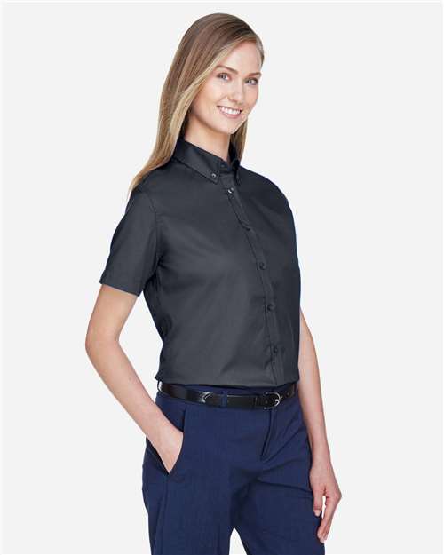 CORE365 78194 - Women's Optimum Short Sleeve Twill Shirt - Carbon