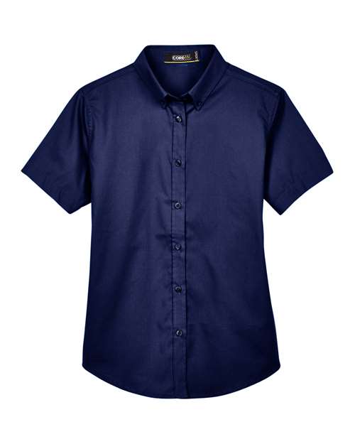 CORE365 78194 - Women's Optimum Short Sleeve Twill Shirt - Classic Navy
