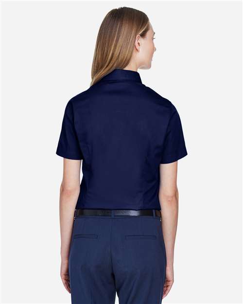 CORE365 78194 - Women's Optimum Short Sleeve Twill Shirt - Classic Navy