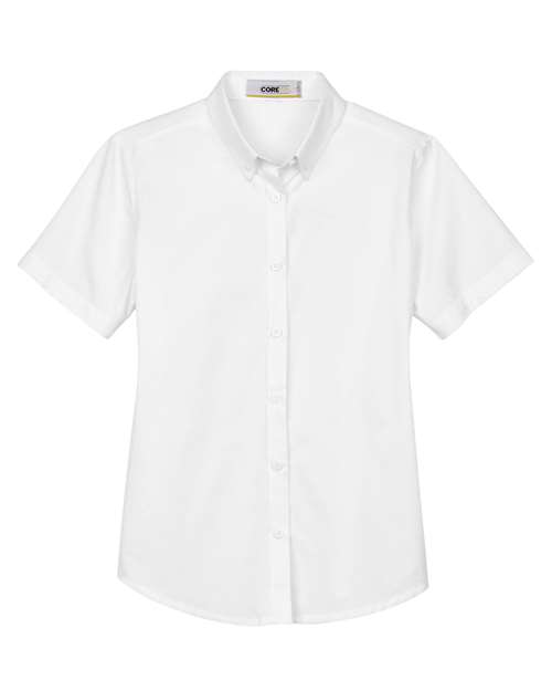 CORE365 78194 - Women's Optimum Short Sleeve Twill Shirt - White