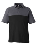 CORE365 CE112C - Men's Fusion ChromaSoftTM Colorblock Polo - Black/ Carbon Heather