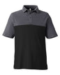 CORE365 CE112C - Men's Fusion ChromaSoftTM Colorblock Polo - Black/ Carbon Heather