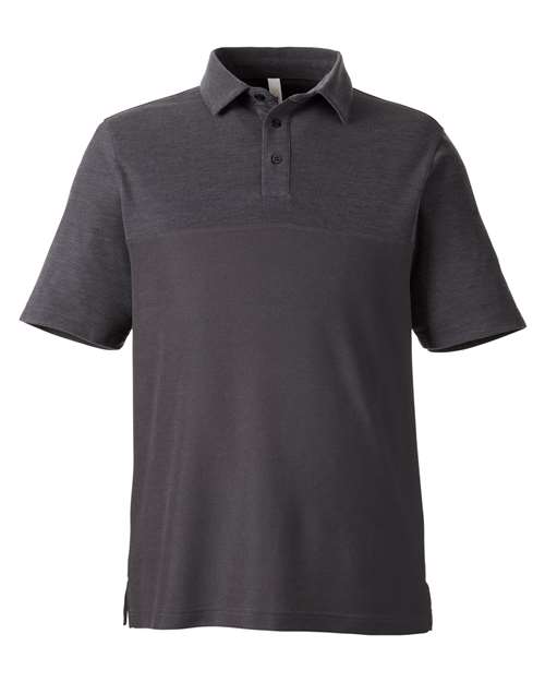 CORE365 CE112C - Men's Fusion ChromaSoftTM Colorblock Polo - Carbon/ Carbon Heather