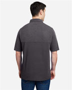 CORE365 CE112C - Men's Fusion ChromaSoftTM Colorblock Polo - Carbon/ Carbon Heather