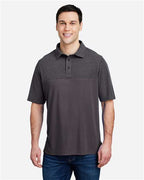 CORE365 CE112C - Men's Fusion ChromaSoftTM Colorblock Polo - Carbon/ Carbon Heather