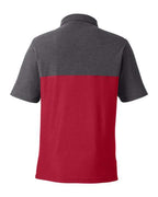 CORE365 CE112C - Men's Fusion ChromaSoftTM Colorblock Polo - Classic Red/ Carbon Heather