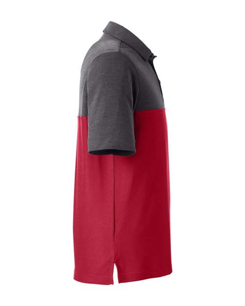 CORE365 CE112C - Men's Fusion ChromaSoftTM Colorblock Polo - Classic Red/ Carbon Heather