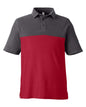 CORE365 CE112C - Men's Fusion ChromaSoftTM Colorblock Polo - Classic Red/ Carbon Heather