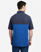 CORE365 CE112C - Men's Fusion ChromaSoftTM Colorblock Polo - True Royal/ Classic Navy Heather