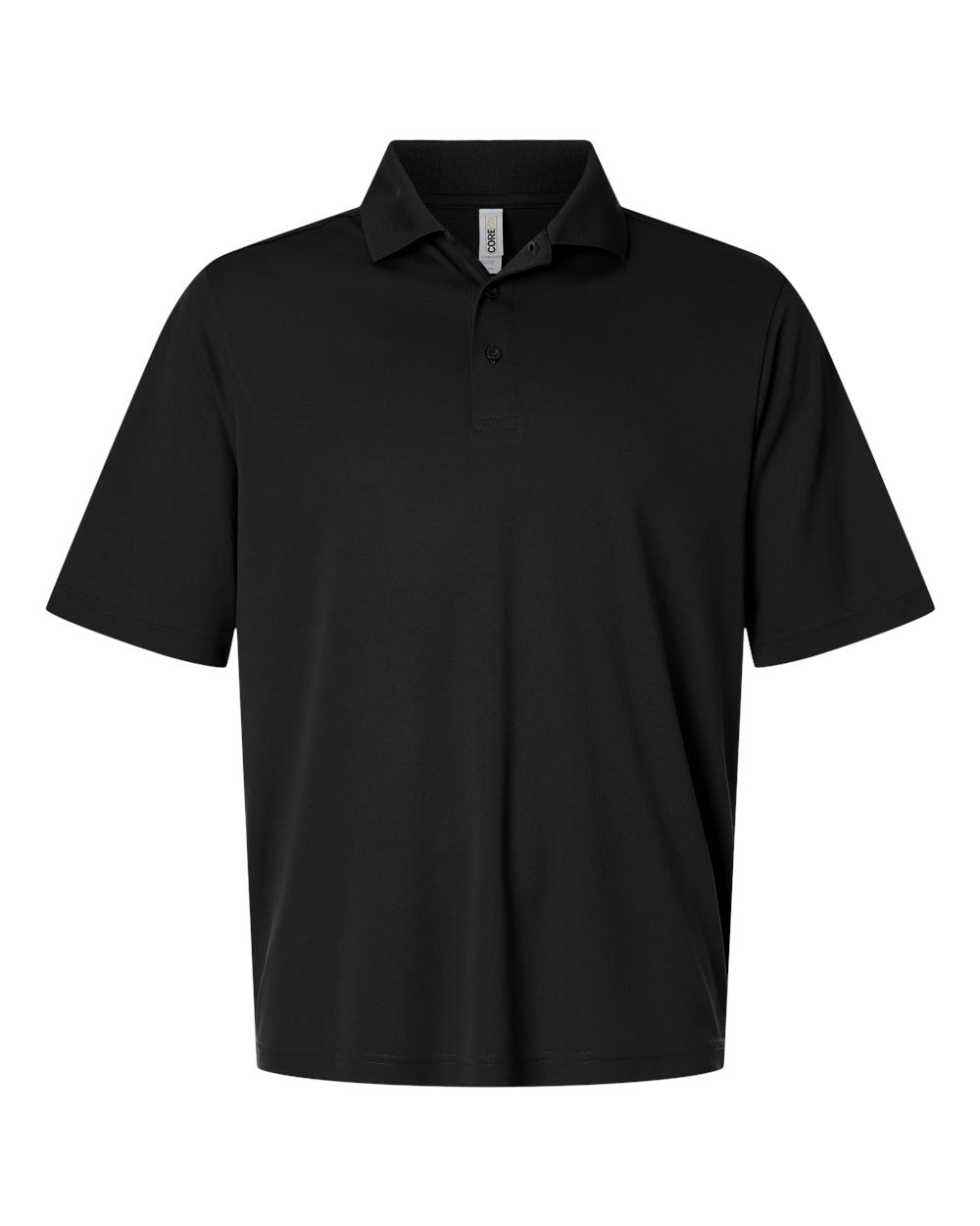 CORE365 CE108T — Men's Tall Nova Performance Pique Polo — Black (flat)