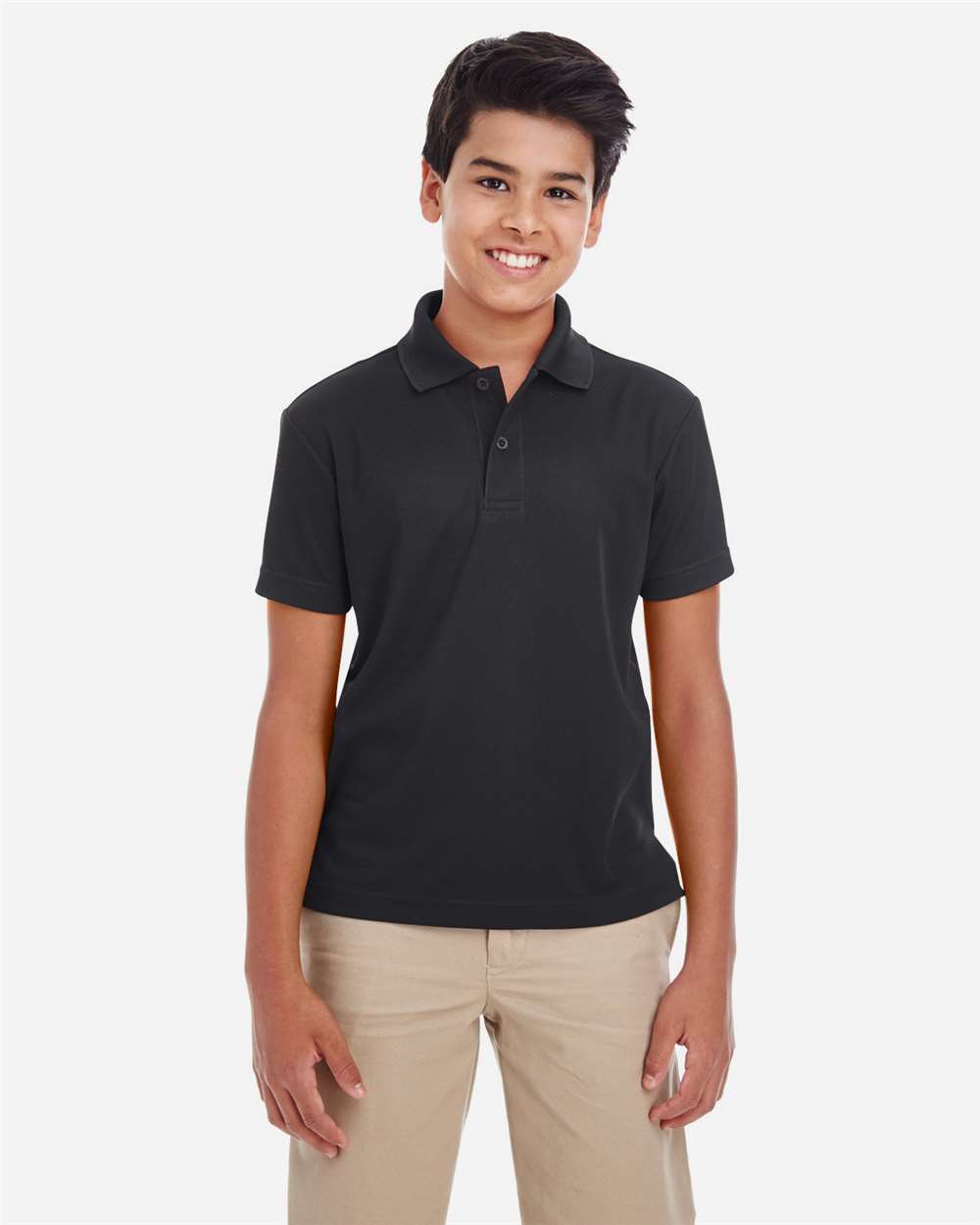 CORE365 88181Y — Youth Origin Performance Piqué Polo — Black