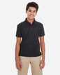 CORE365 88181Y — Youth Origin Performance Piqué Polo — Black