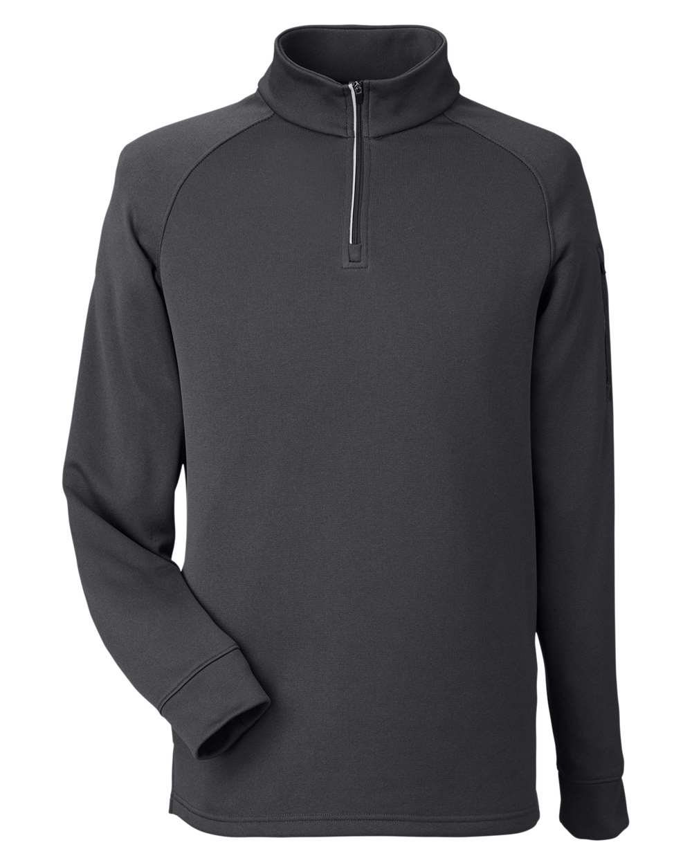 CORE365 CE801 — Unisex Fusion ChromaSoft™ Fleece Quarter-Zip Pullover — Carbon (flat)
