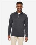 CORE365 CE801 — Unisex Fusion ChromaSoft™ Fleece Quarter-Zip Pullover — Carbon