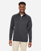 CORE365 CE801 — Unisex Fusion ChromaSoft™ Fleece Quarter-Zip Pullover — Carbon