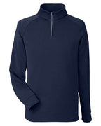 CORE365 CE801 — Unisex Fusion ChromaSoft™ Fleece Quarter-Zip Pullover - Classic Navy