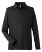 CORE365 CE112L - Men's Fusion ChromaSoftTM Long Sleeve Pique Polo - Black