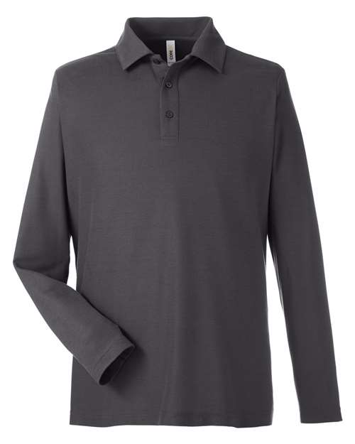 CORE365 CE112L - Men's Fusion ChromaSoftTM Long Sleeve Pique Polo - Carbon