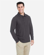 CORE365 CE112L - Men's Fusion ChromaSoftTM Long Sleeve Pique Polo - Carbon
