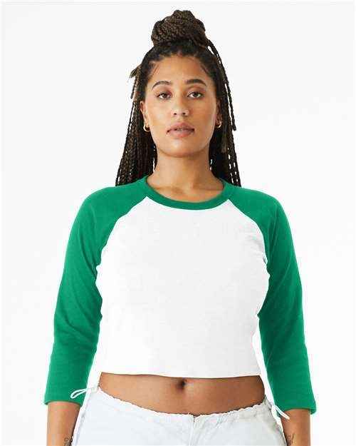 BELLA + CANVAS 1200 - Women's Micro Rib Three-Quarter Raglan Sleeve Baby Tee