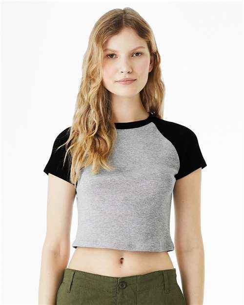 BELLA + CANVAS 1201 - Women's Micro Rib Raglan Baby Tee