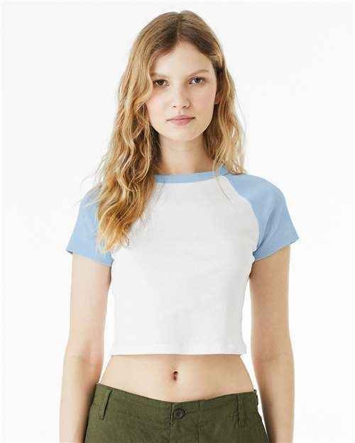 BELLA + CANVAS 1201 - Women's Micro Rib Raglan Baby Tee