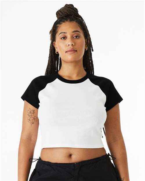 BELLA + CANVAS 1201 - Women's Micro Rib Raglan Baby Tee