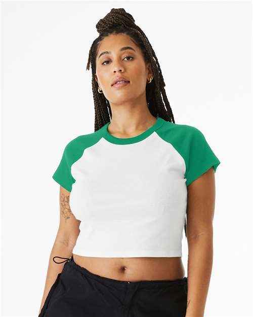 BELLA + CANVAS 1201 - Women's Micro Rib Raglan Baby Tee