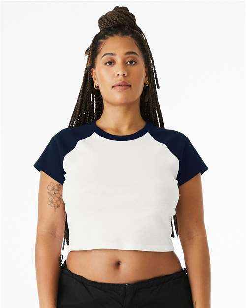 BELLA + CANVAS 1201 - Women's Micro Rib Raglan Baby Tee