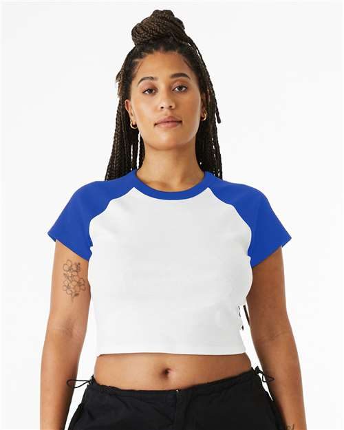 BELLA + CANVAS 1201 - Women's Micro Rib Raglan Baby Tee BELLA + CANVAS