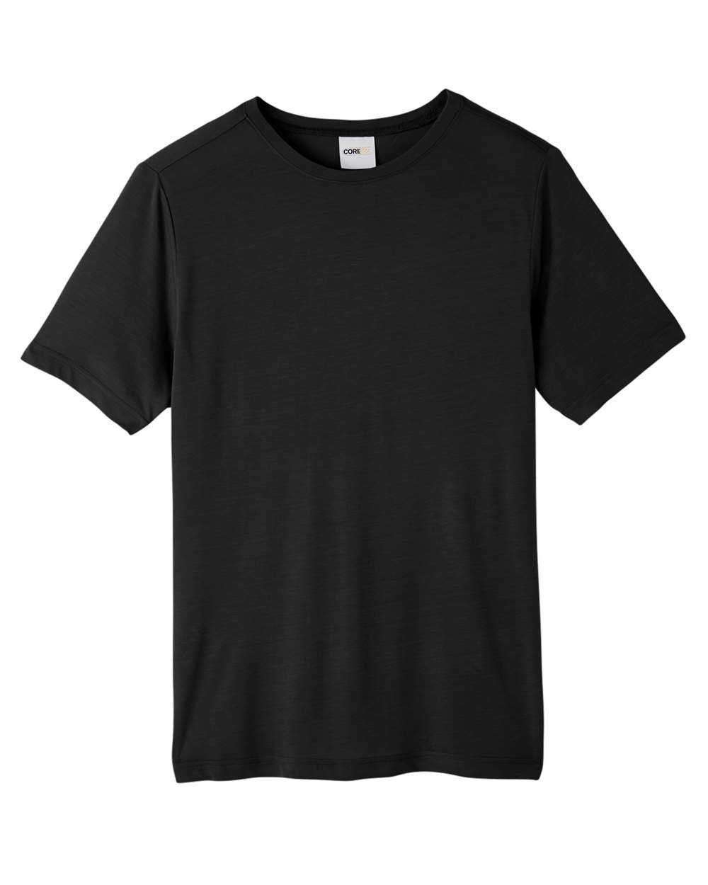 CORE365 CE111T — Unisex Tall Fusion ChromaSoft™ Performance T-Shirt — Black (flat)