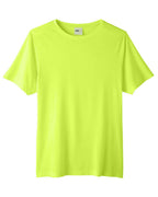 CORE365 CE111T — Unisex Tall Fusion ChromaSoft™ Performance T-Shirt — Safety Yellow (flat)