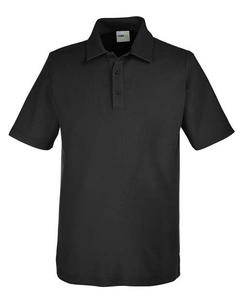 CORE365 CE112T - Men's Tall Fusion ChromaSoftTM Pique Polo - Black