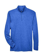 UltraClub 8618 - Men's Cool & Dry Heathered Performance Quarter-Zip Pullover