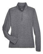UltraClub 8618W - Women's Cool & Dry Heathered Performance Quarter-Zip Pullover